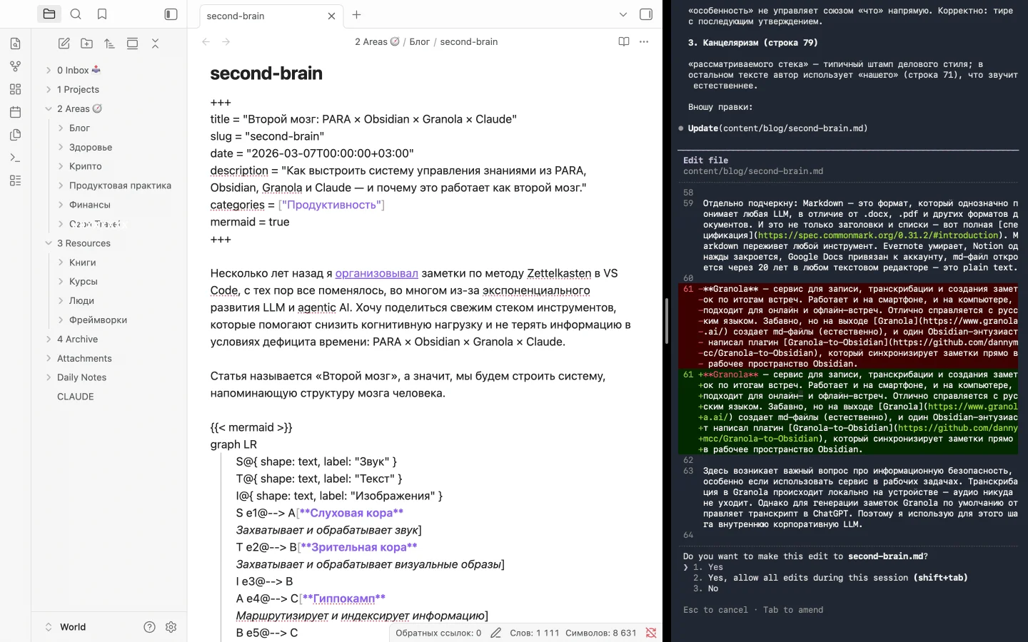 Obsidian and Claude Code CLI
